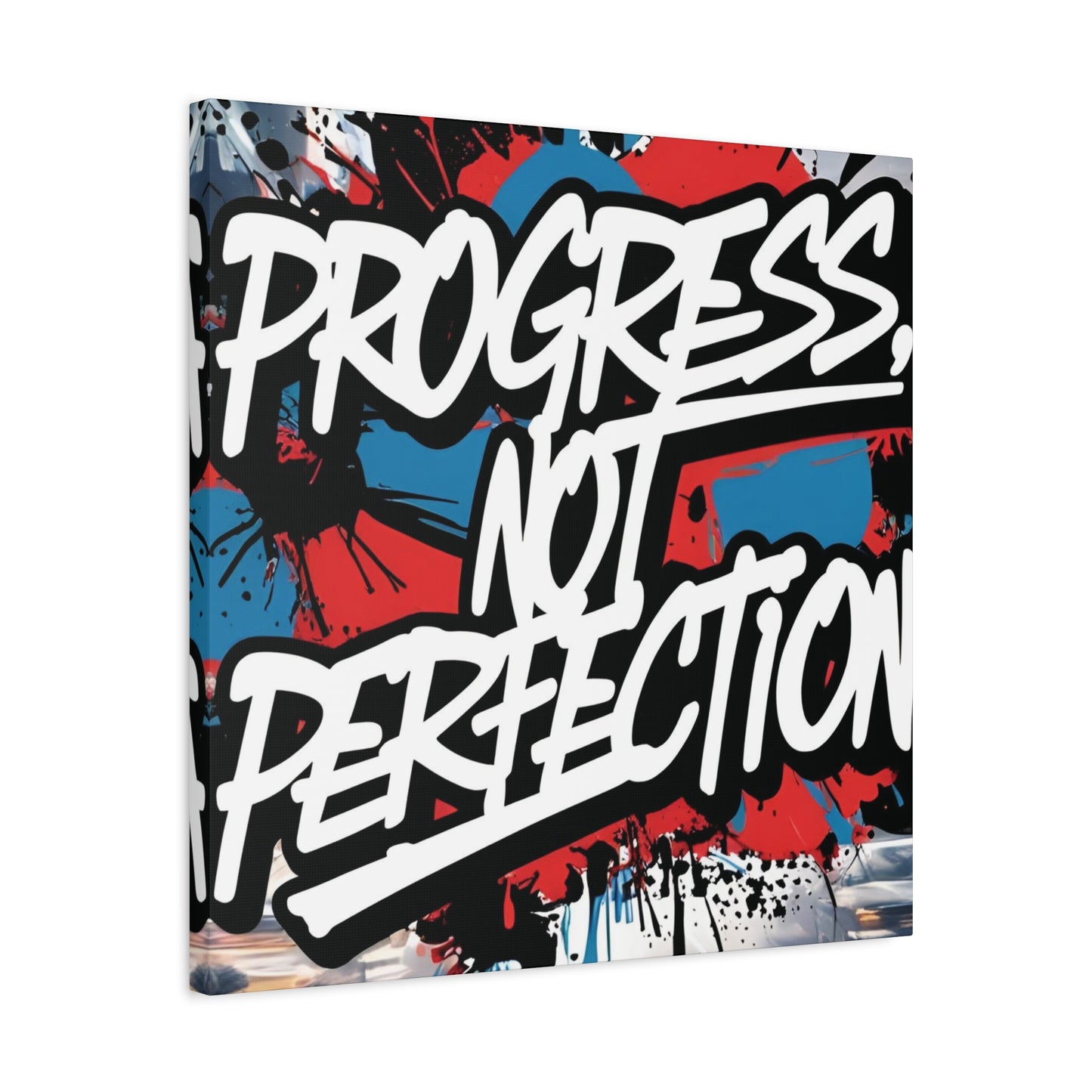 💥 Motivational 💥 Uplifting 💥 Canvas Art  💥 Progress Not Perfection Print  💥 Positive Vibe Décor  💥 Eco-Friendly  UL- Certified  Inks 💥 Gift  Giving 💥 Horizontal Is In A Different Listing 💥