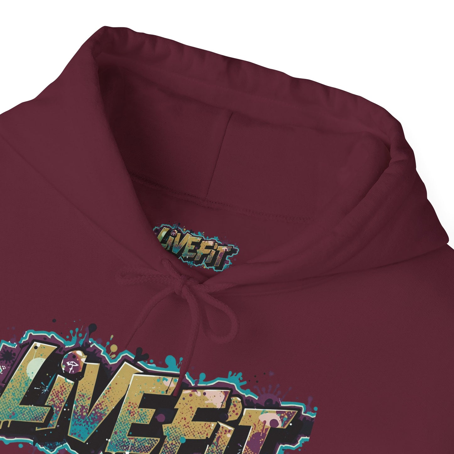 Live Fit Hoodie - Unisex Heavy Blend Sweatshirt - Fitness Enthusiasts -  Gym Wear - Workout Apparel -  Active Lifestyle -  Gift for Him/Her -
