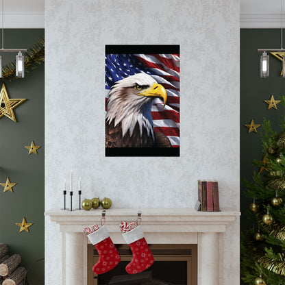 💥 Patriotic 💥 Bald Eagle 💥 Red White & Blue 💥 Wall Art 💥 Matte  💥 Vertical Poster 💥