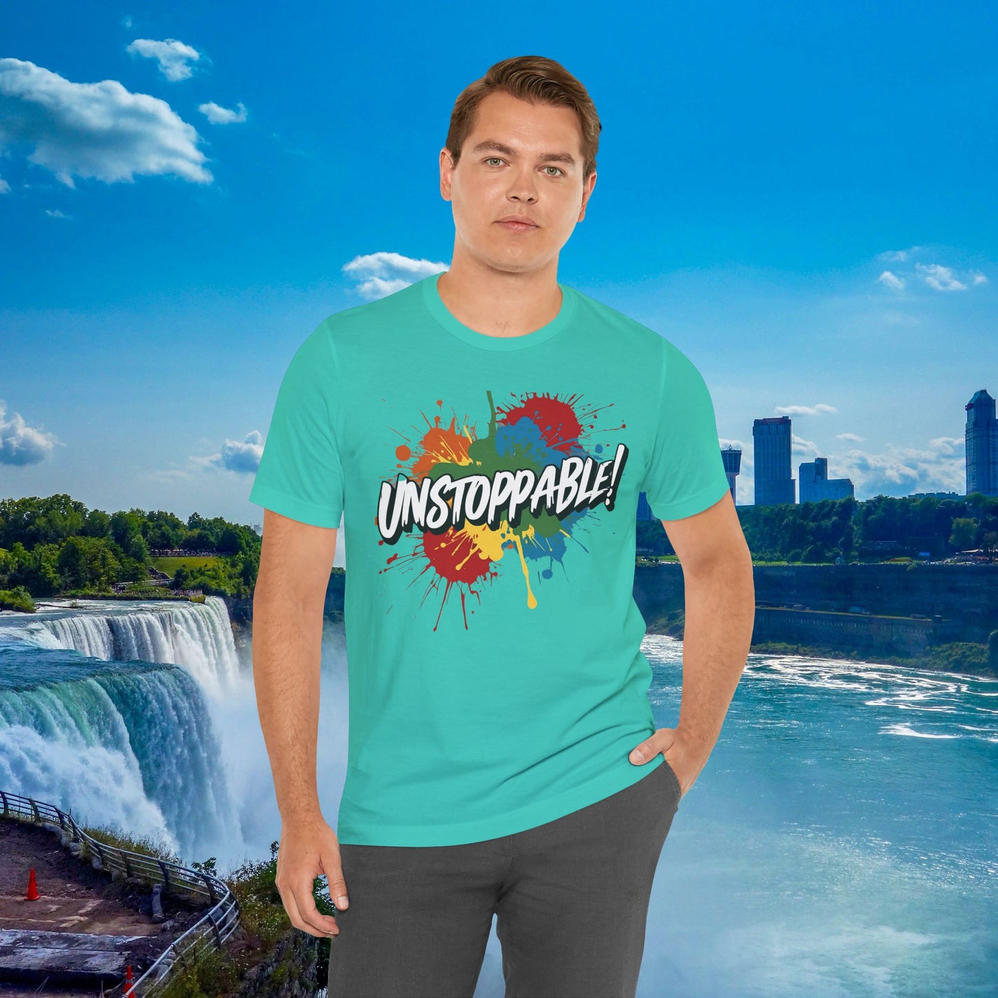 Unstoppable Design Tee - Vintage  Retro  Unisex  Tee - Classic  T-Shirt - Graphic Tee - Casual  Shirt - Short  Sleeve  Shirt
