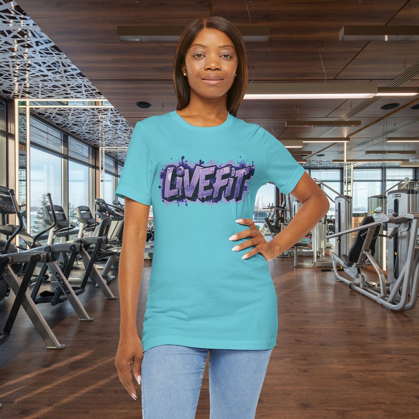 Live Fit Unisex Tee -  Fitness Shirt -  Motivational Graphic Tee -  Workout Apparel -  Casual Wear -  Gift for Gym Lovers -  Active Lifestyle -