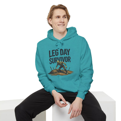 Leg Day Survivor! - Funny Gym Hoodie - Unisex Fitness Sweatshirt - Workout Apparel - S-5XL