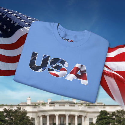 Patriotic USA Crewneck Sweatshirt - Unisex Heavy Blend - American Pride - National Pride Gift - S-5XL