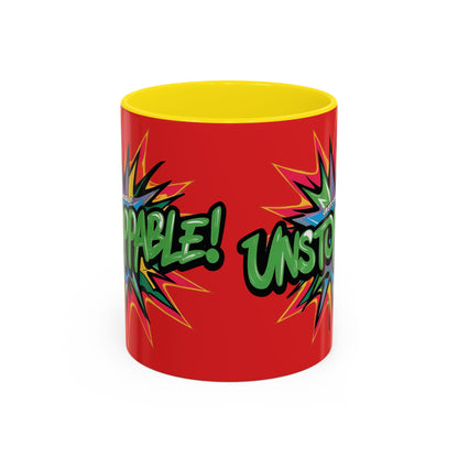 Unstoppable! Motivational Mug - Vibrant Red Design - 11oz/15oz