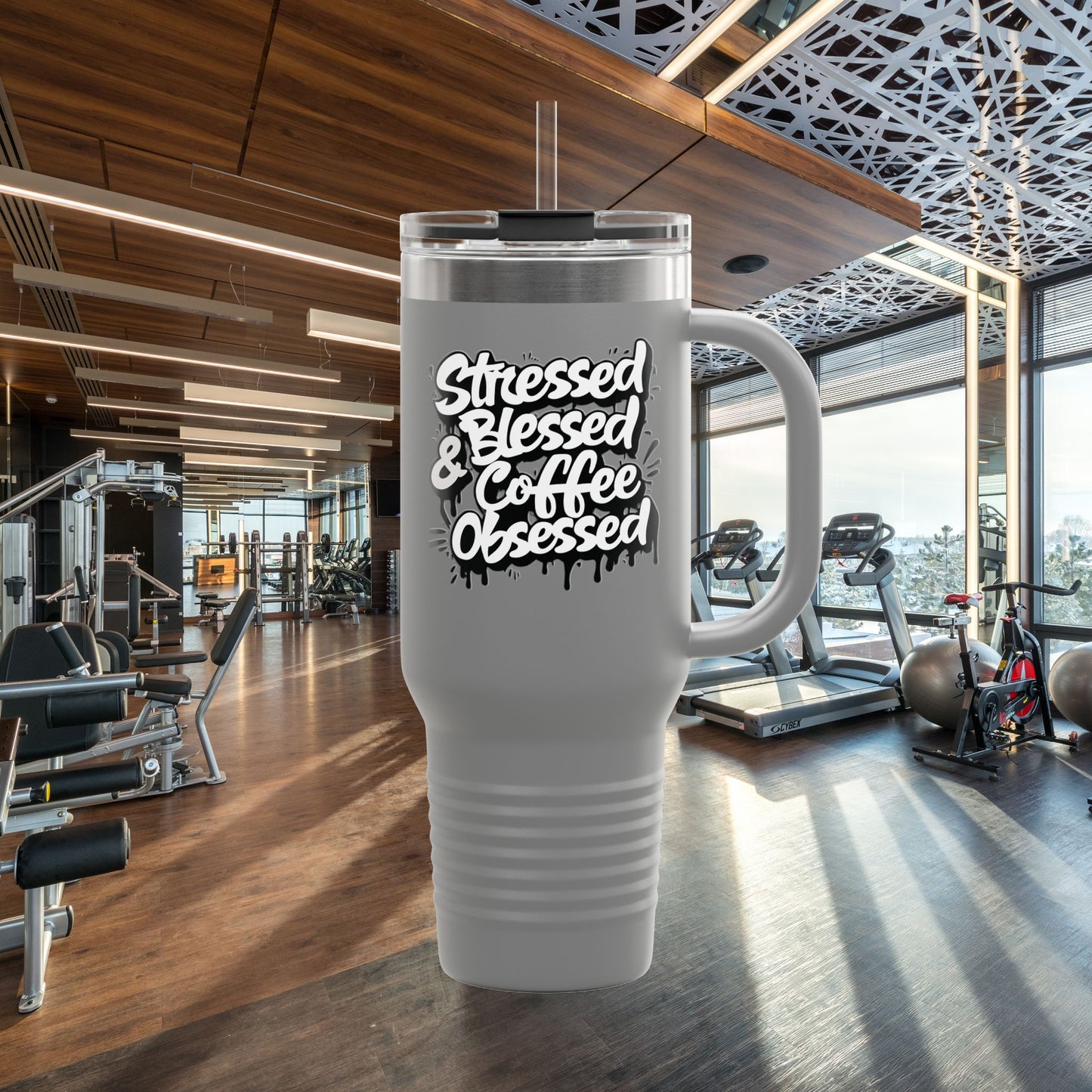 40oz. Insulated Travel Mug: Stressed Blessed, & Coffee Obsessed Print, 7 Different Color Options, Perfect Gift for Coffee Lovers, Gym Goers, Travel Enthusiasts, Holiday [...]