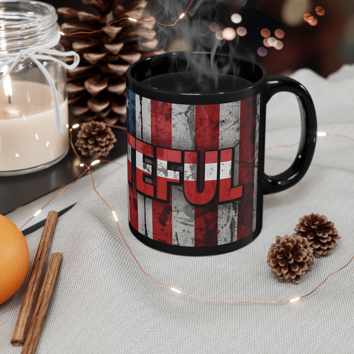 Patriotic Grateful Mug - 11oz & 15oz, Perfect Gift for Veterans, Independence Day Decor, Coffee Lovers, Home & Office