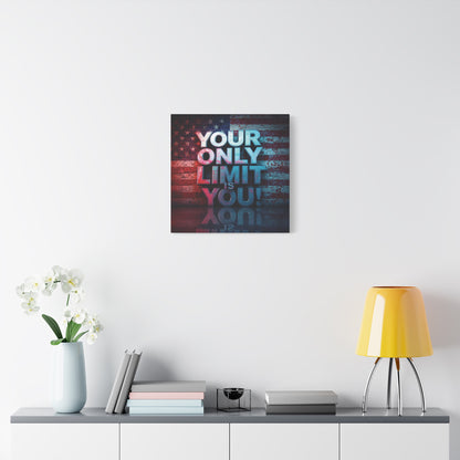 Motivational Wall Art Canvas, Your Only Limit Is You! Inspirational Decor for Home Office, Inspirational Gift, American Flag, Limitless Living, Personal [...]