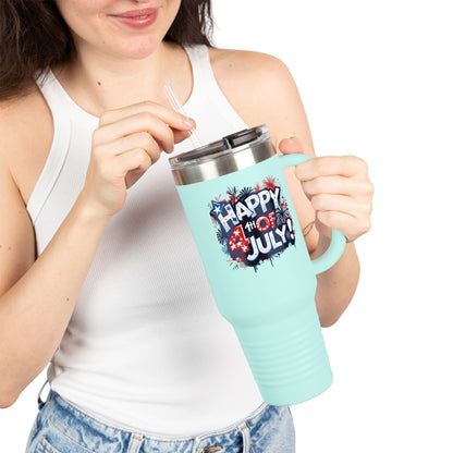 Patriotic Insulated Travel Mug - 40oz - Perfect for 4th of July Celebrations, BBQs, Camping, Family Gatherings, Gifts!