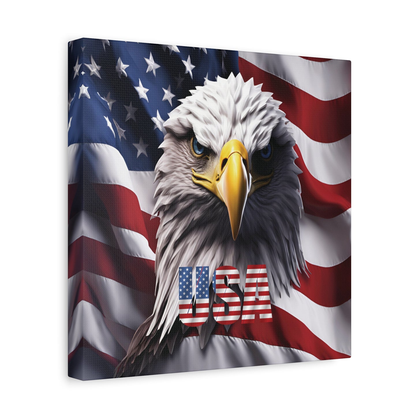 American Eagle Canvas Wall Art - Patriotic Flag Decor - USA Pride
