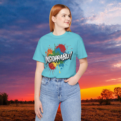 Unstoppable Design Tee - Vintage  Retro  Unisex  Tee - Classic  T-Shirt - Graphic Tee - Casual  Shirt - Short  Sleeve  Shirt