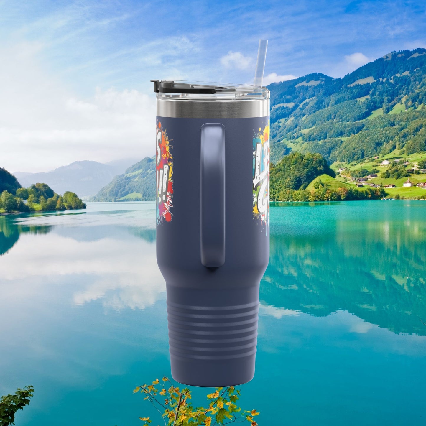 💥 Vibrant   💥 Stylish    💥 Motivational     💥 Insulated   💥 Stainless Steel   💥 Travel Mug  40oz    💥  Let's Do This!  💥 Inspiring Print   💥 Hot or Cold   💥 Birthday Gift 💥 Holiday Gift   💥Graduation Gift   💥 Dishwasher Safe Top Rack 💥