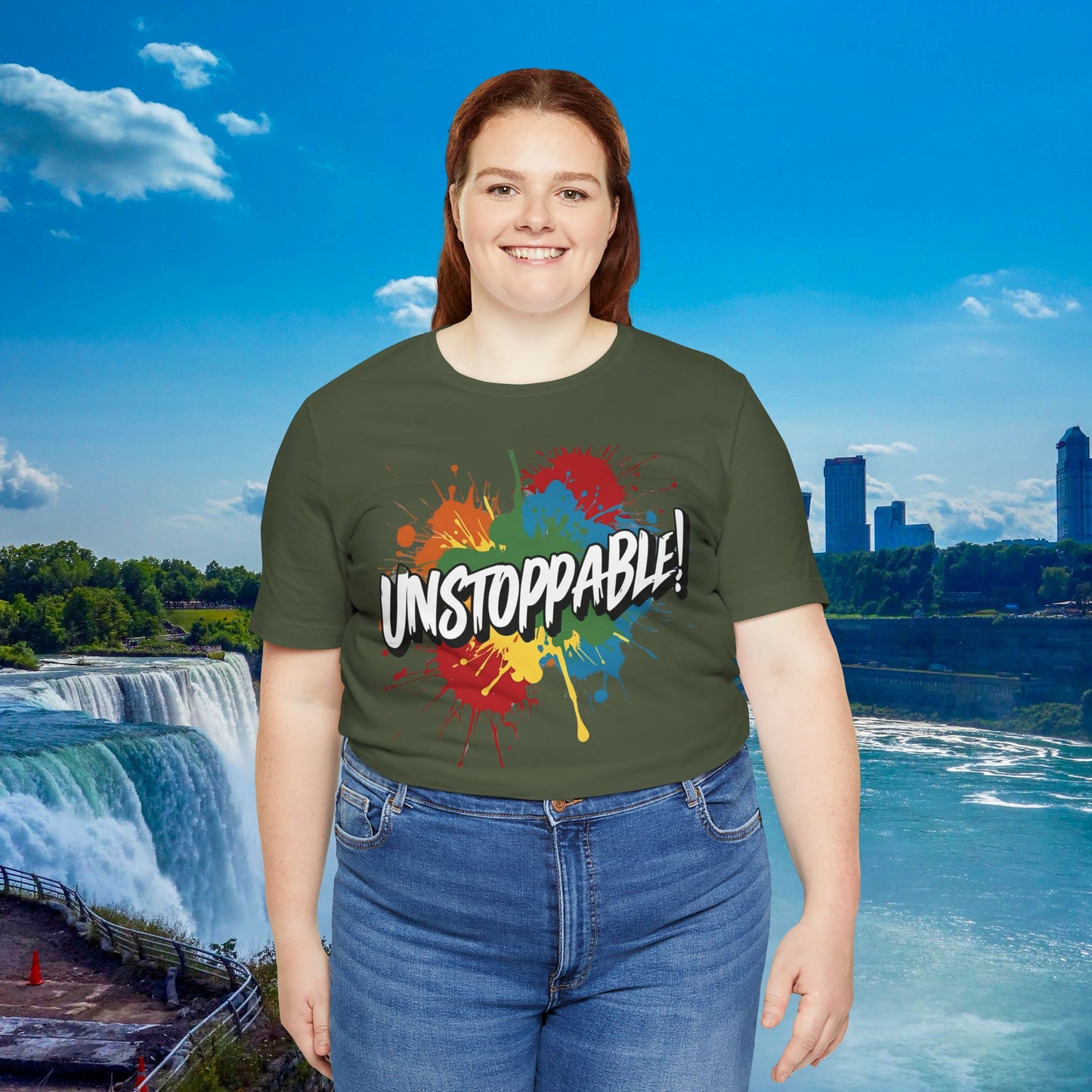 Unstoppable Design Tee - Vintage  Retro  Unisex  Tee - Classic  T-Shirt - Graphic Tee - Casual  Shirt - Short  Sleeve  Shirt