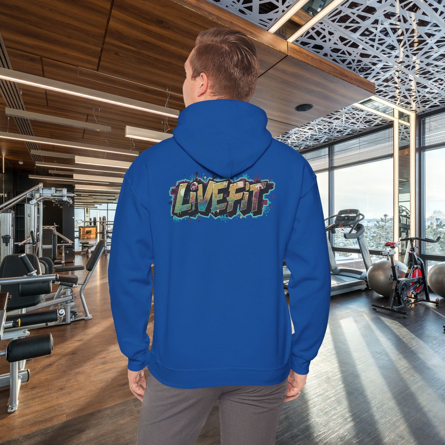 Live Fit Hoodie - Unisex Heavy Blend Sweatshirt - Fitness Enthusiasts -  Gym Wear - Workout Apparel -  Active Lifestyle -  Gift for Him/Her -