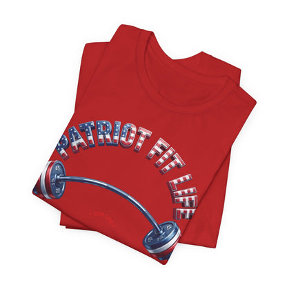 Patriot Fit Life Gym Life T-Shirt | American Flag Barbell Tee – LIVE FIT