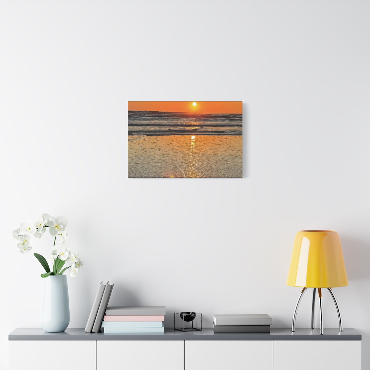 Stunning Sunset Beach Canvas Print, Ocean Decor, Wall Art, Home Decor, Coastal Artwork for Living Room