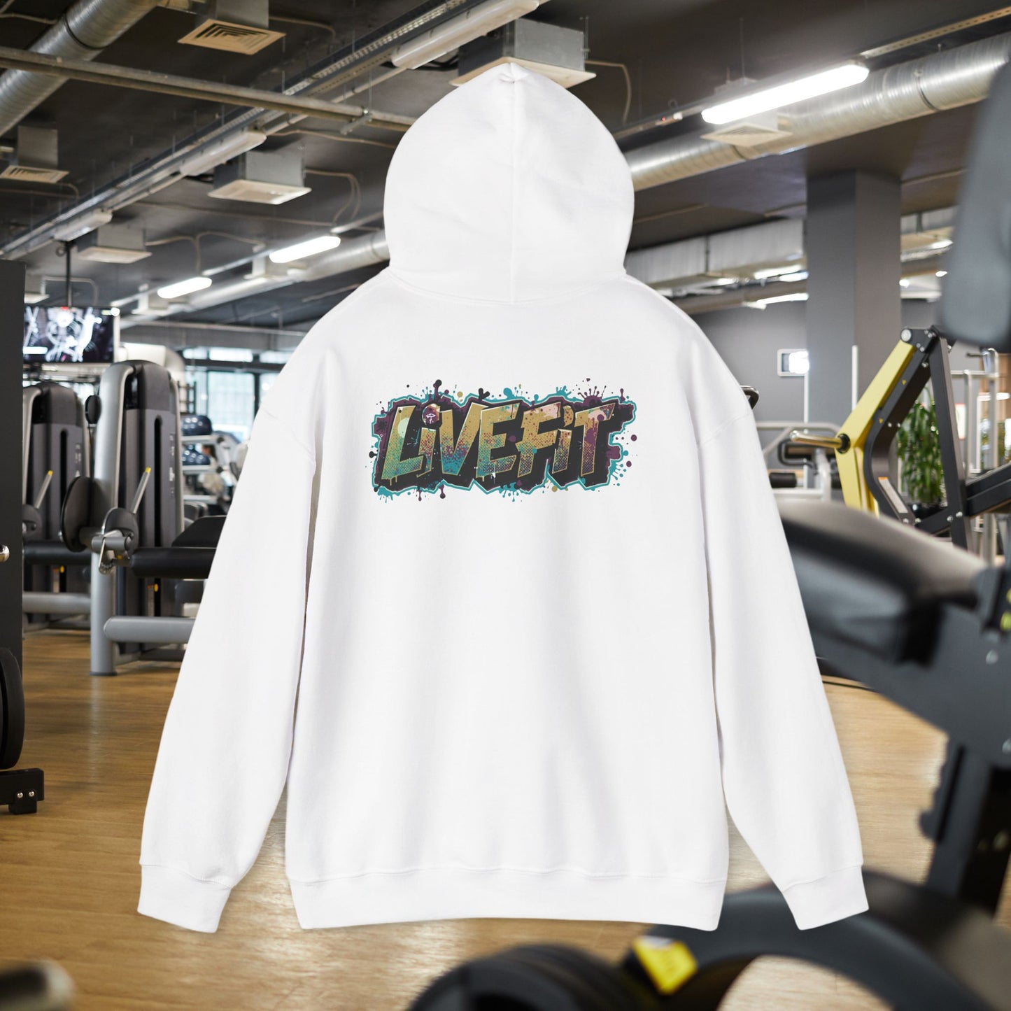 Live Fit Hoodie - Unisex Heavy Blend Sweatshirt - Fitness Enthusiasts -  Gym Wear - Workout Apparel -  Active Lifestyle -  Gift for Him/Her -