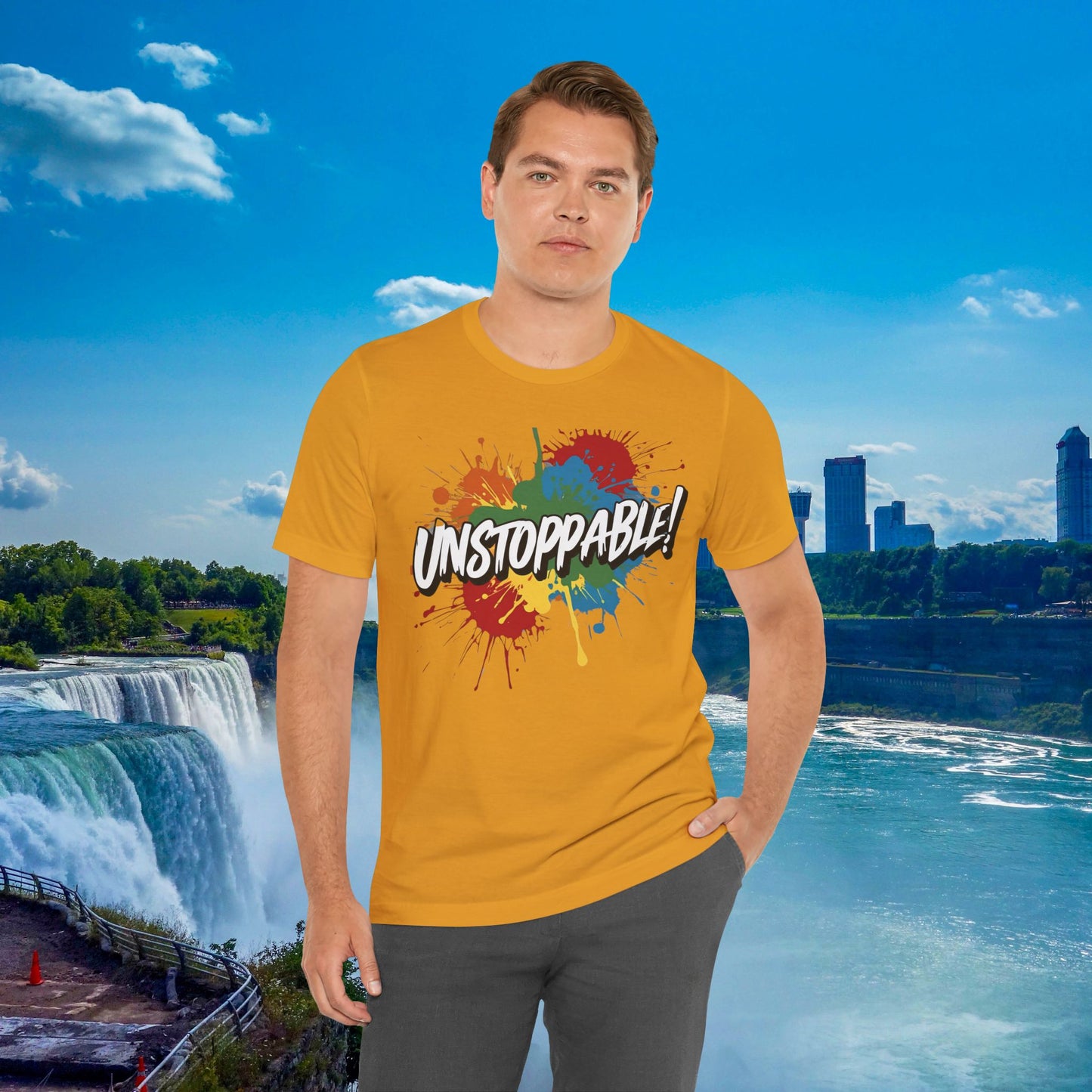 Unstoppable Design Tee - Vintage  Retro  Unisex  Tee - Classic  T-Shirt - Graphic Tee - Casual  Shirt - Short  Sleeve  Shirt