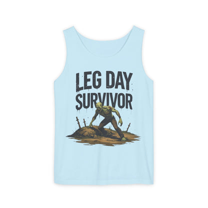 Leg Day Survivor Tank Top - Unisex Fitness Apparel, Gym Gear, Workout Clothing, Workout Gift, Funny Fitness Tee