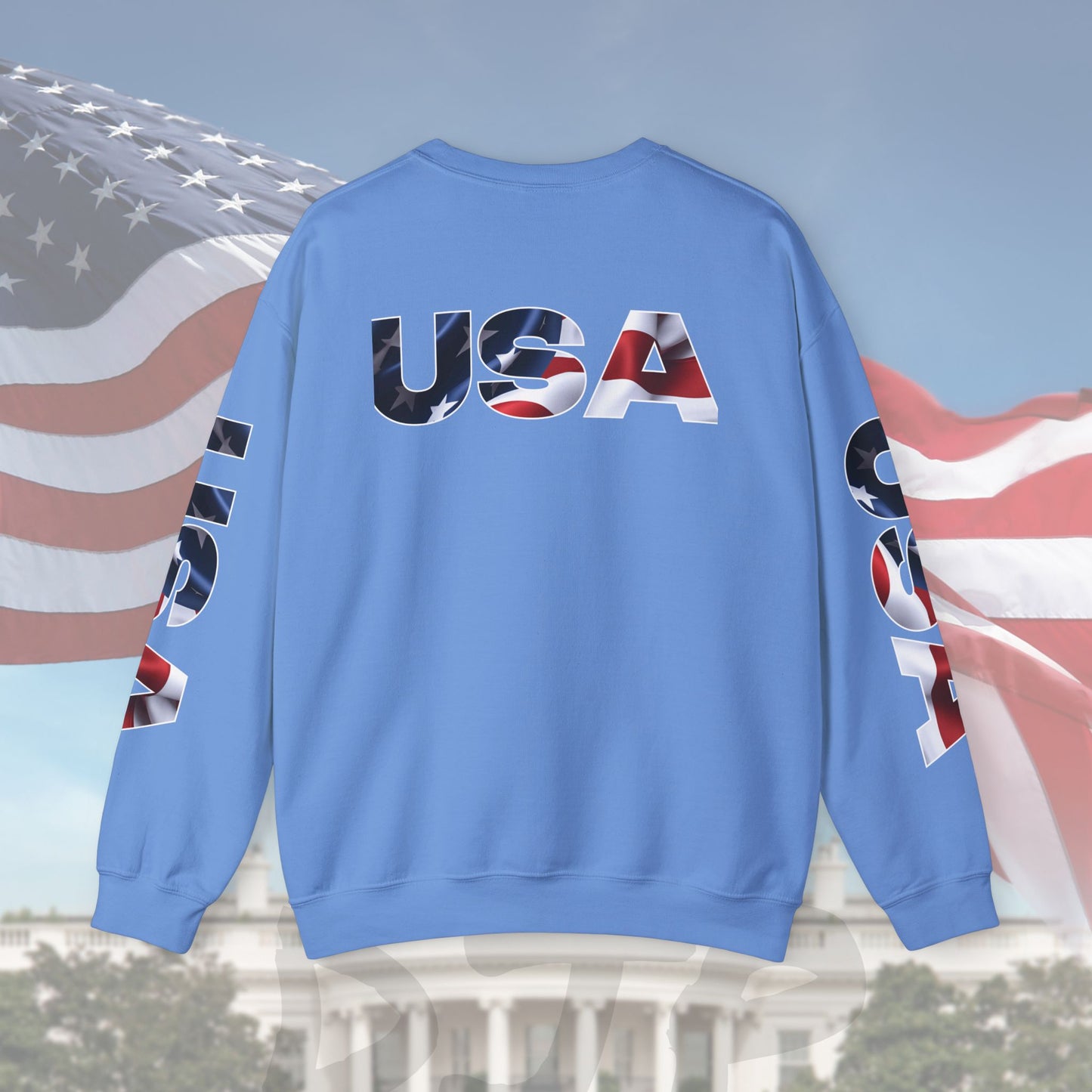 Patriotic USA Crewneck Sweatshirt - Unisex Heavy Blend - American Pride - National Pride Gift - S-5XL