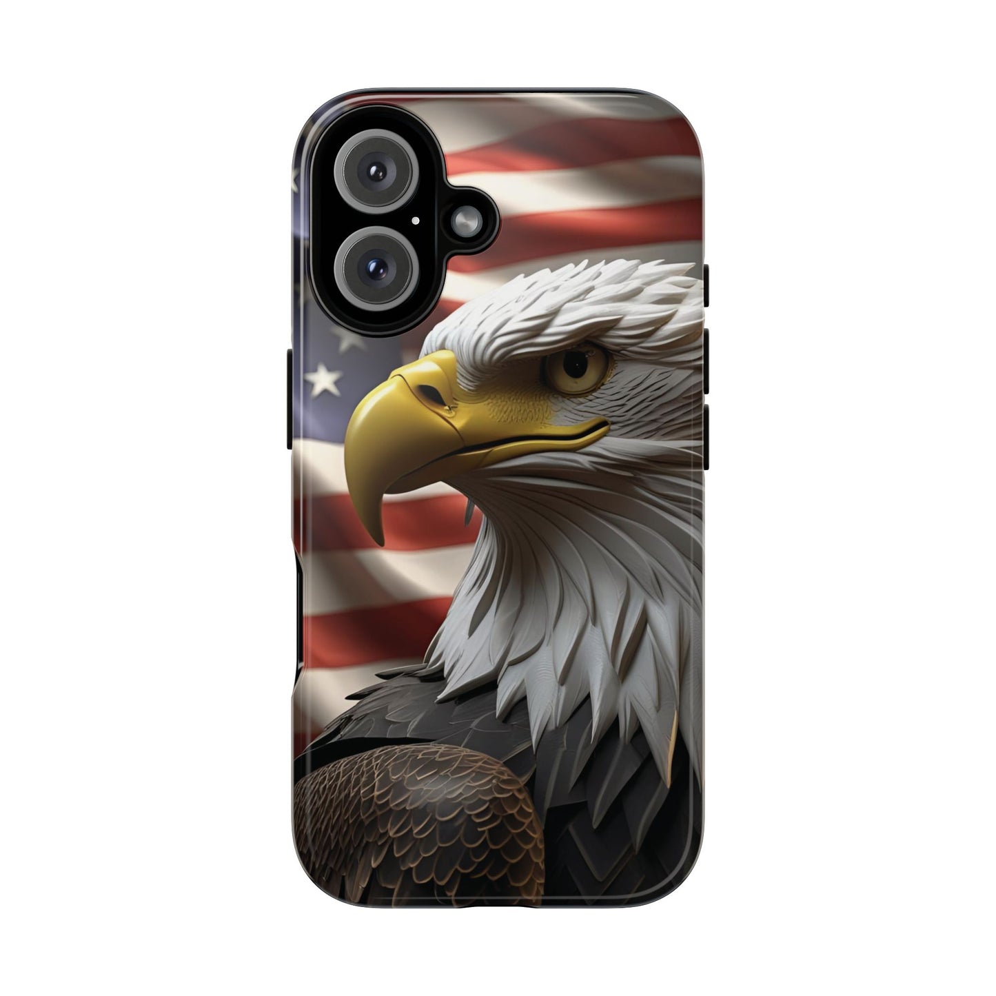 Tough Phone Cases - Patriotic - American Flag Eagle Design - Red White & Blue - Multiple Sizes -