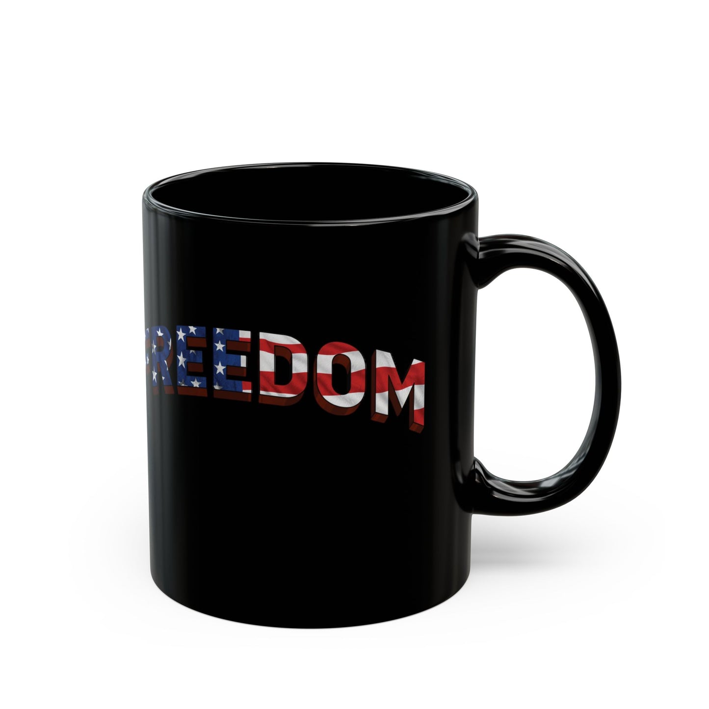 FREEDOM Mug | Patriotic American Flag Stars & Stripes Coffee Cup
