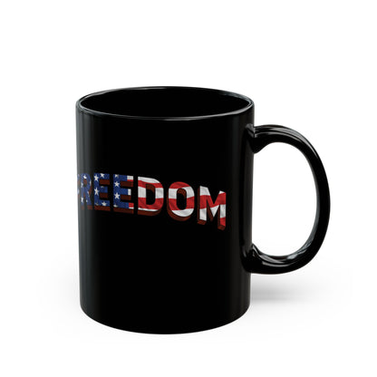 FREEDOM Mug | Patriotic American Flag Stars & Stripes Coffee Cup