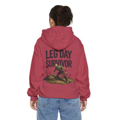 Leg Day Survivor! - Funny Gym Hoodie - Unisex Fitness Sweatshirt - Workout Apparel - S-5XL