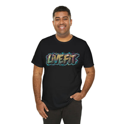 LIVE FIT Graphic Fitness Tee - Motivational Workout Apparel