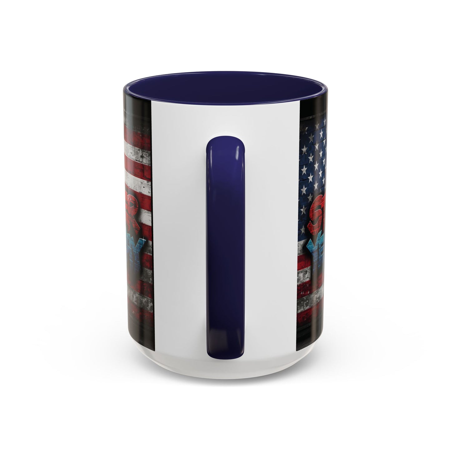 Stronger Than Yesterday! Motivational Mug - American Flag - 11oz/15oz