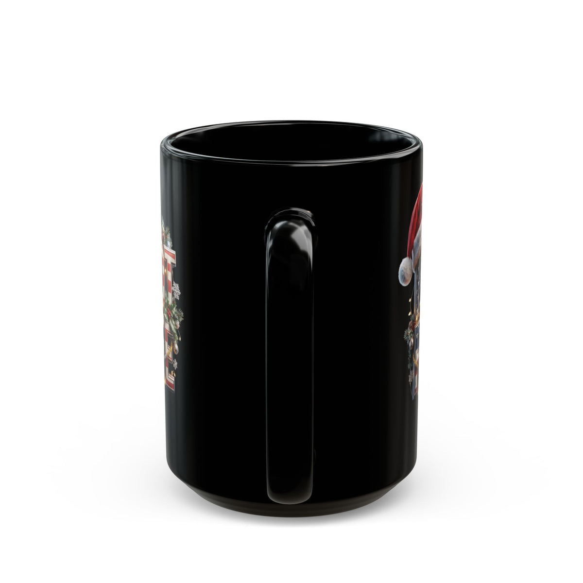 Patriot Fit Life Christmas Coffee Mug - Santa Hat Flag Lettering | 11oz & 15oz