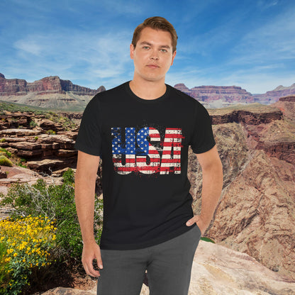 USA - Red White Blue - American Flag - Classic Unisex Tee - Holiday Gift - Patriotic Pride