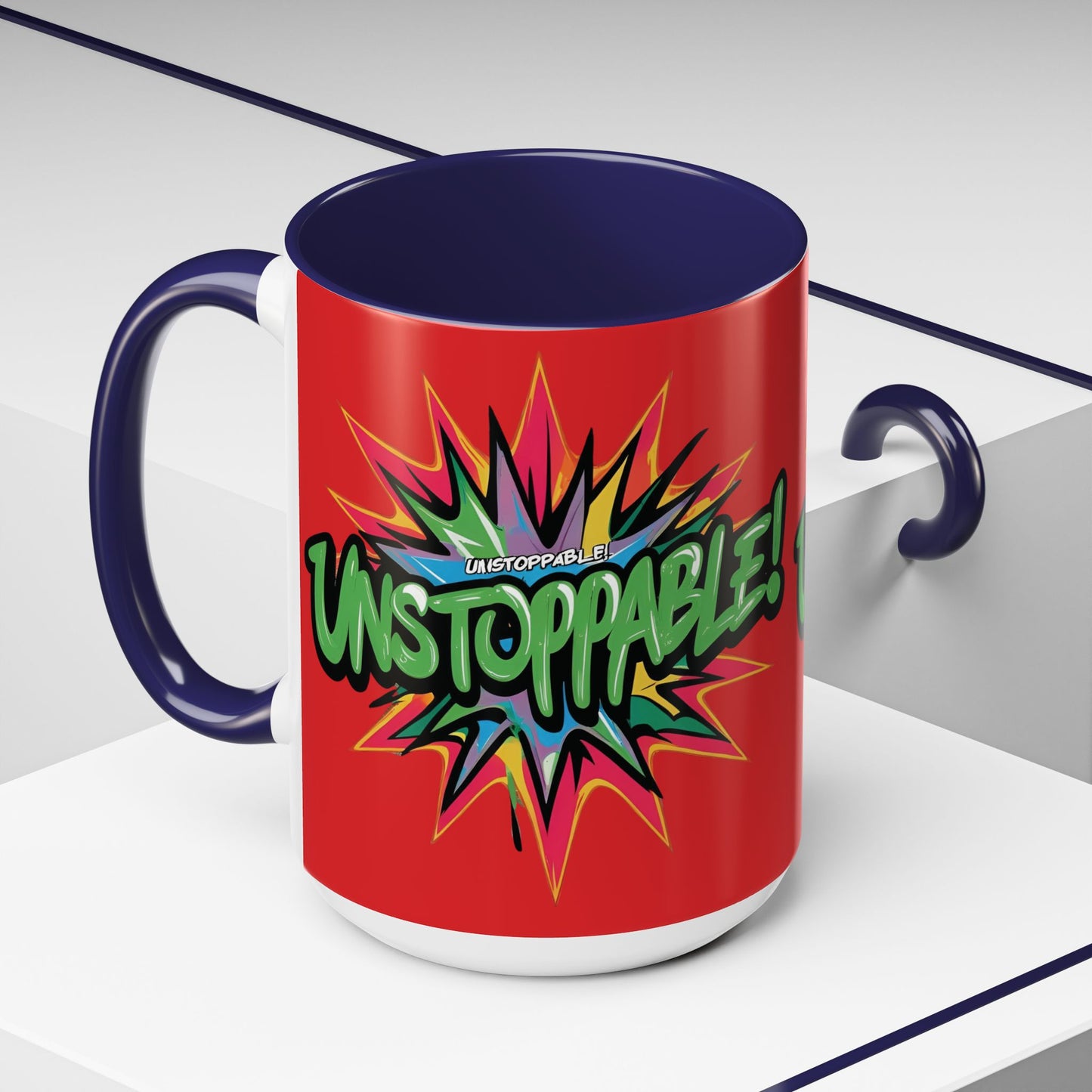 Unstoppable! Motivational Mug - Vibrant Red Design - 11oz/15oz