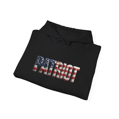 Patriot Flag Hoodie — American Flag 'PATRIOT' Graphic Hooded Sweatshirt