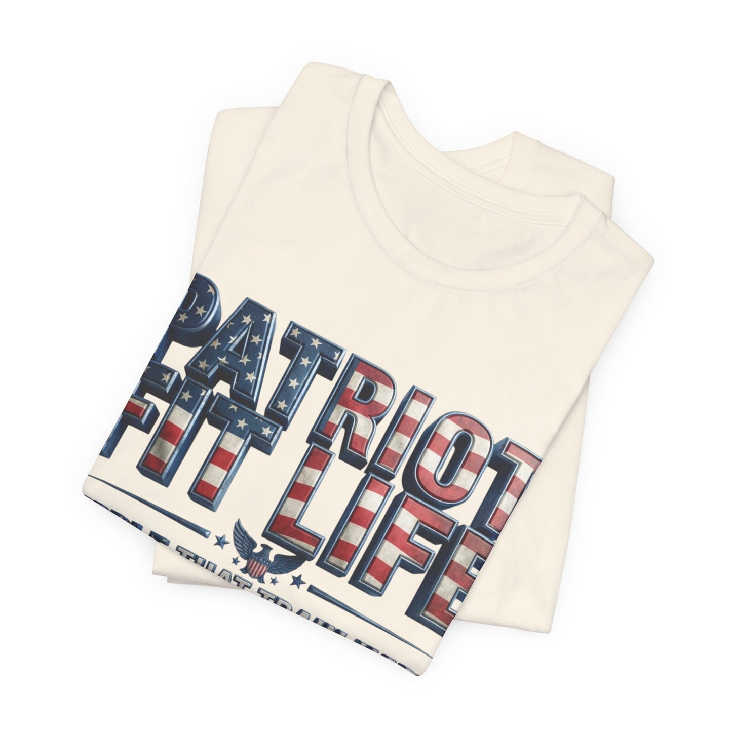 Patriot Fit Life T-Shirt — 'People That Train Hard and Love Their Country' American Flag Fitness Tee