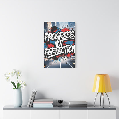💥 Motivational 💥 Uplifting 💥 Canvas Art  💥 Progress Not Perfection Print  💥 Positive Vibe Décor  💥 Eco-Friendly  UL- Certified  Inks 💥 Gift  Giving 💥 Horizontal Is In A Different Listing 💥