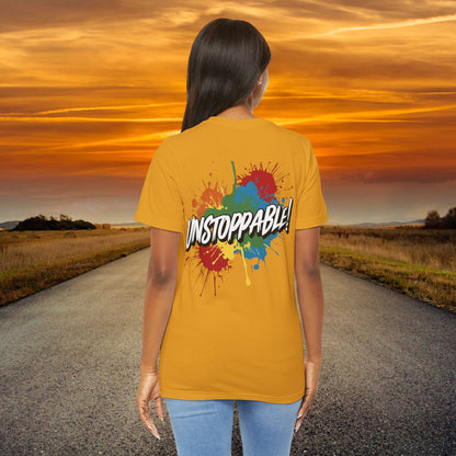 Unstoppable Design Tee - Vintage  Retro  Unisex  Tee - Classic  T-Shirt - Graphic Tee - Casual  Shirt - Short  Sleeve  Shirt