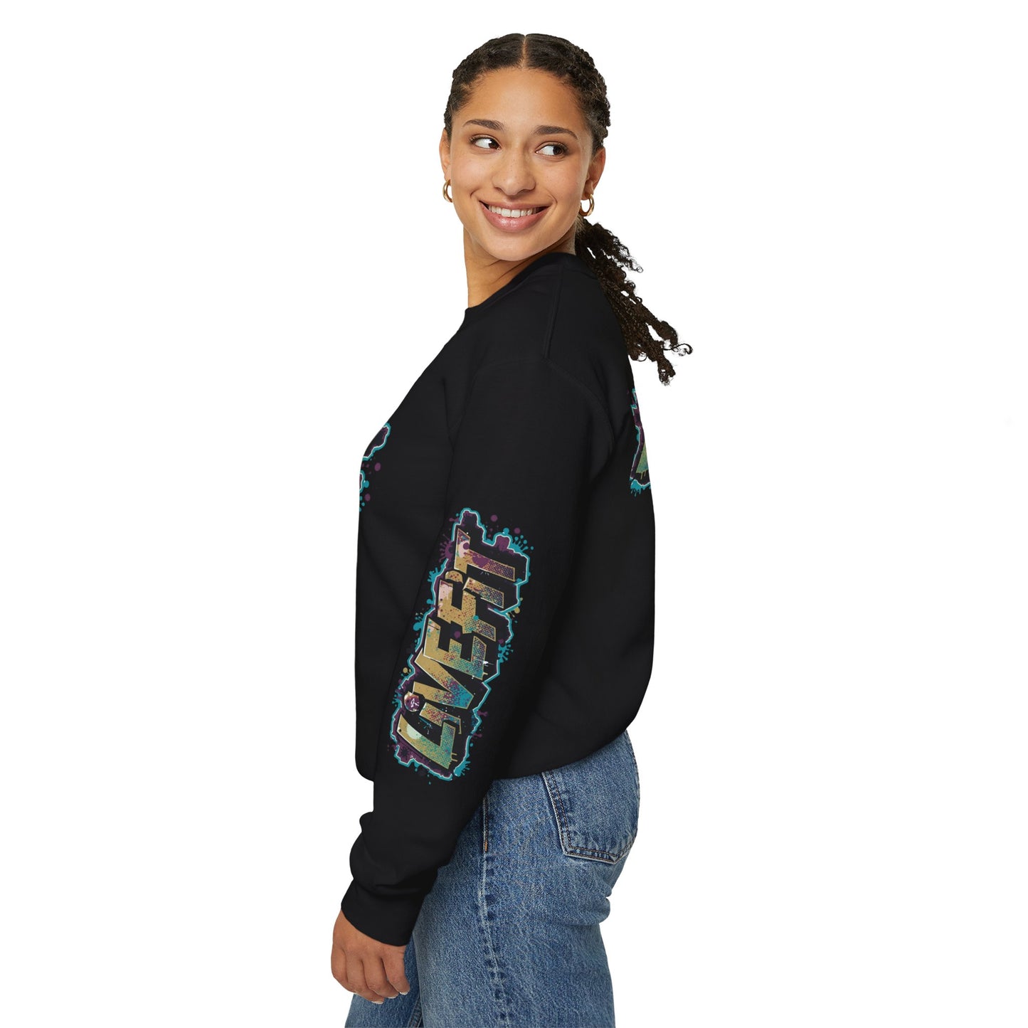 Live Fit Crewneck Sweatshirt - Trendy Fitness Apparel -  Unisex Casual Wear -  Sports Gift -  Workout Fashion -  Street Style Sweatshirt -
