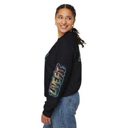 Live Fit Crewneck Sweatshirt - Trendy Fitness Apparel -  Unisex Casual Wear -  Sports Gift -  Workout Fashion -  Street Style Sweatshirt -
