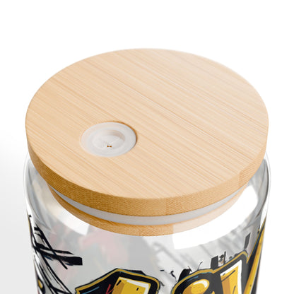 Live Fit Sipper Glass - 16oz Motivational Drink ware - Fitness Gift - Workout Accessories -  Hydration Bottle - Gym Essential