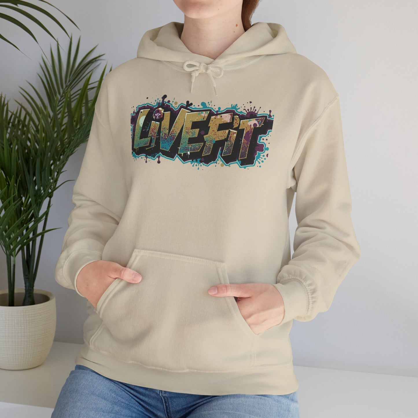 Live Fit Hoodie - Unisex Heavy Blend Sweatshirt - Fitness Enthusiasts -  Gym Wear - Workout Apparel -  Active Lifestyle -  Gift for Him/Her -