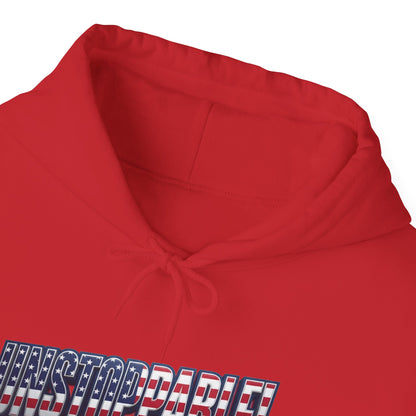 UNSTOPPABLE! Hoodie — USA Flag Graphic Pullover | LIVE FIT - Patriot Fit Life