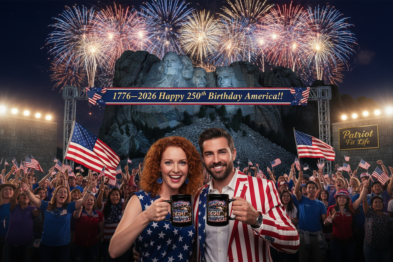 Happy 250th Birthday America Mug | 1776-2026 Patriotic Eagle Flag Black Coffee Cup