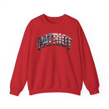Patriot Crewneck Sweatshirt — American Flag Text Graphic