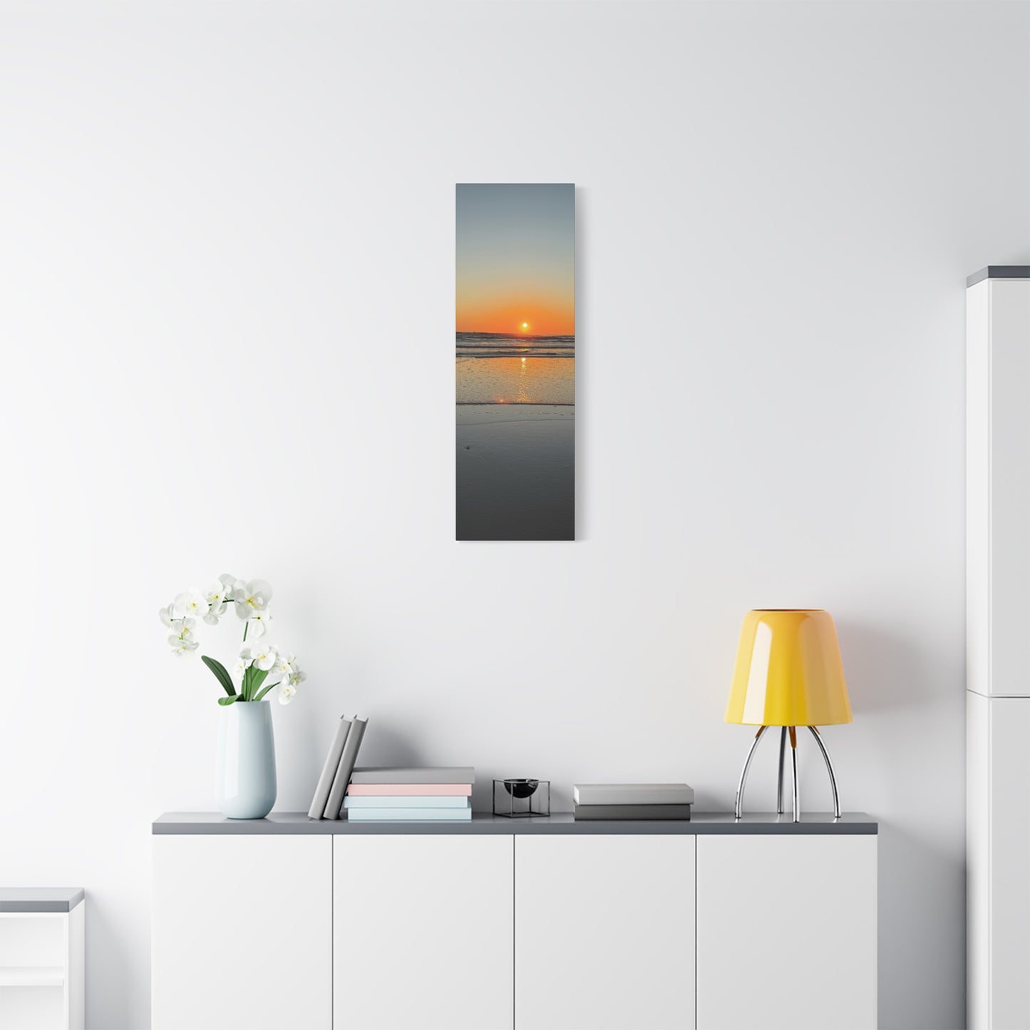 Stunning Sunset Beach Canvas Print, Ocean Decor, Wall Art, Home Decor, Coastal Artwork for Living Room