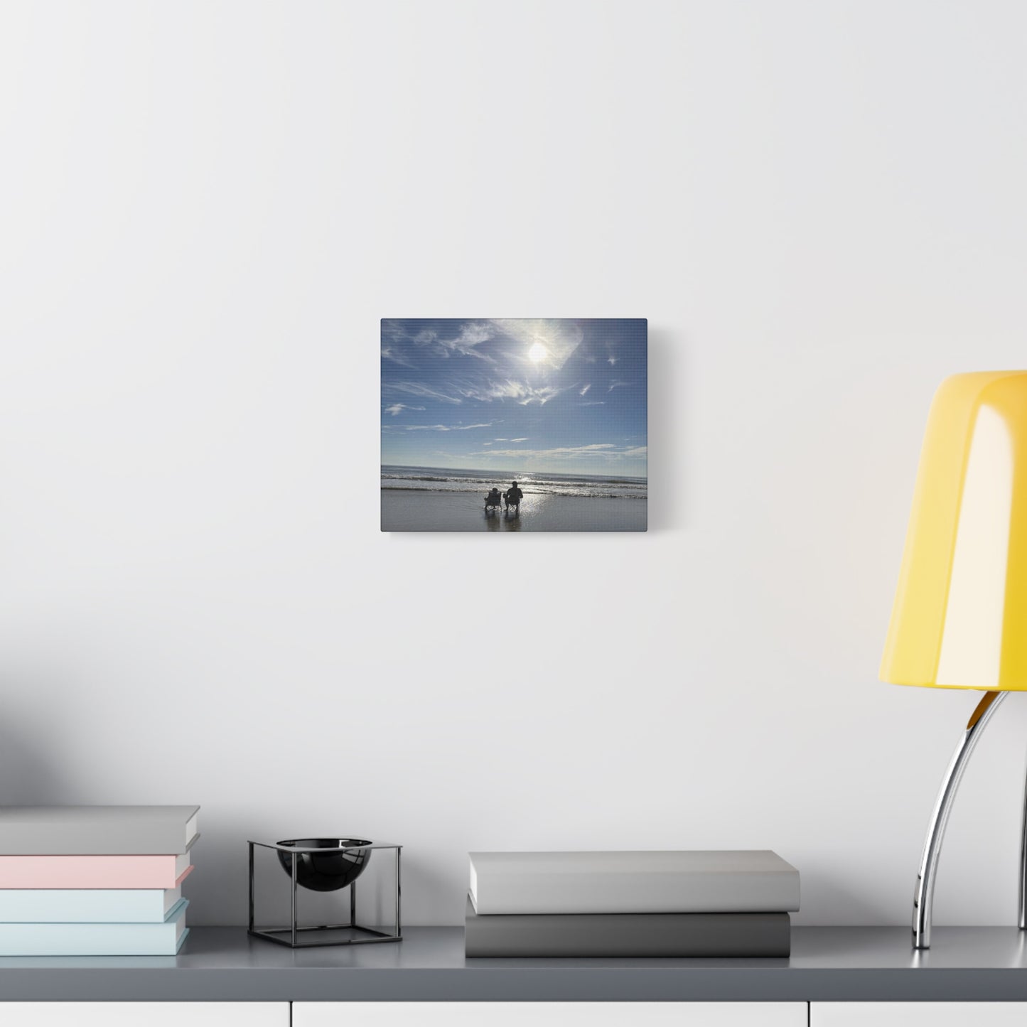 Beach Sunset Canvas Art, Stretched Canvas Print, Coastal Home Decor, Ocean Wall Art, Serene Landscape Painting