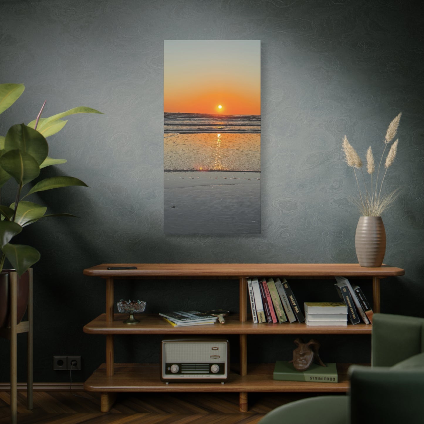 Stunning Sunset Beach Canvas Print, Ocean Decor, Wall Art, Home Decor, Coastal Artwork for Living Room