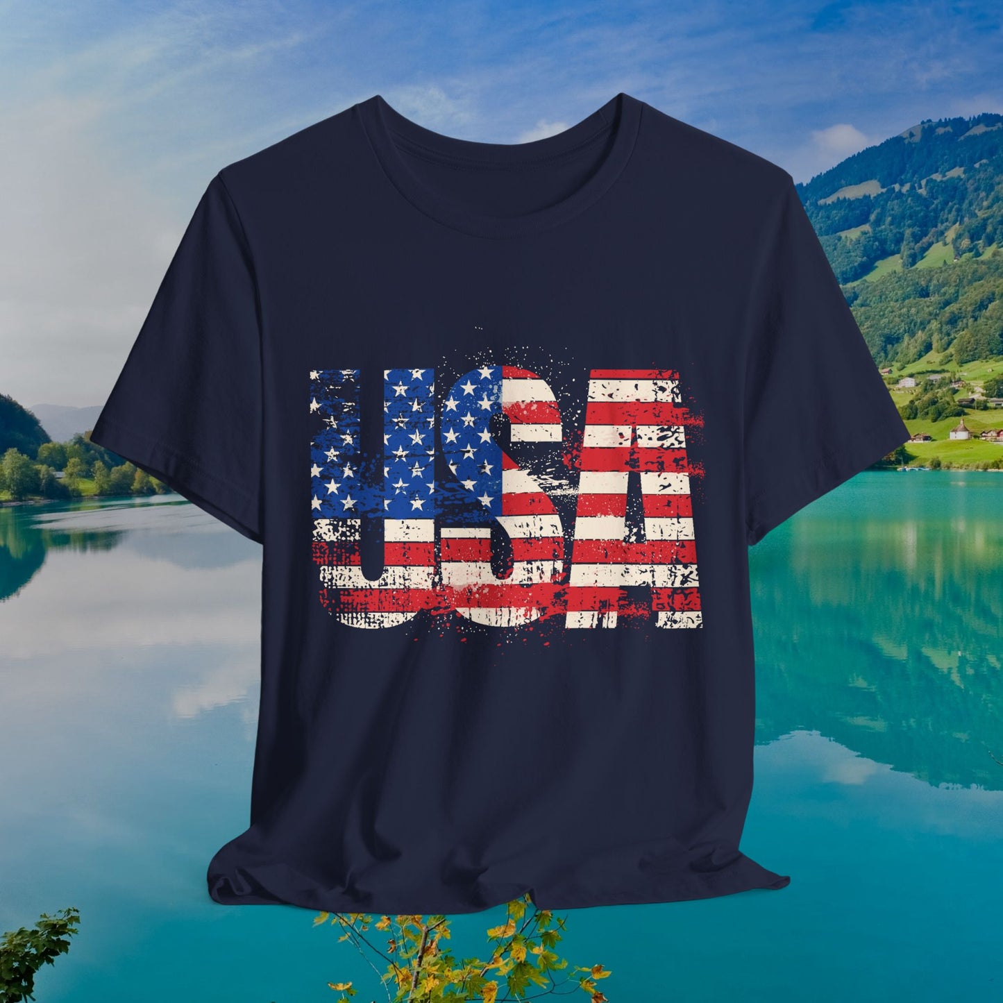 USA - Red White Blue - American Flag - Classic Unisex Tee - Holiday Gift - Patriotic Pride