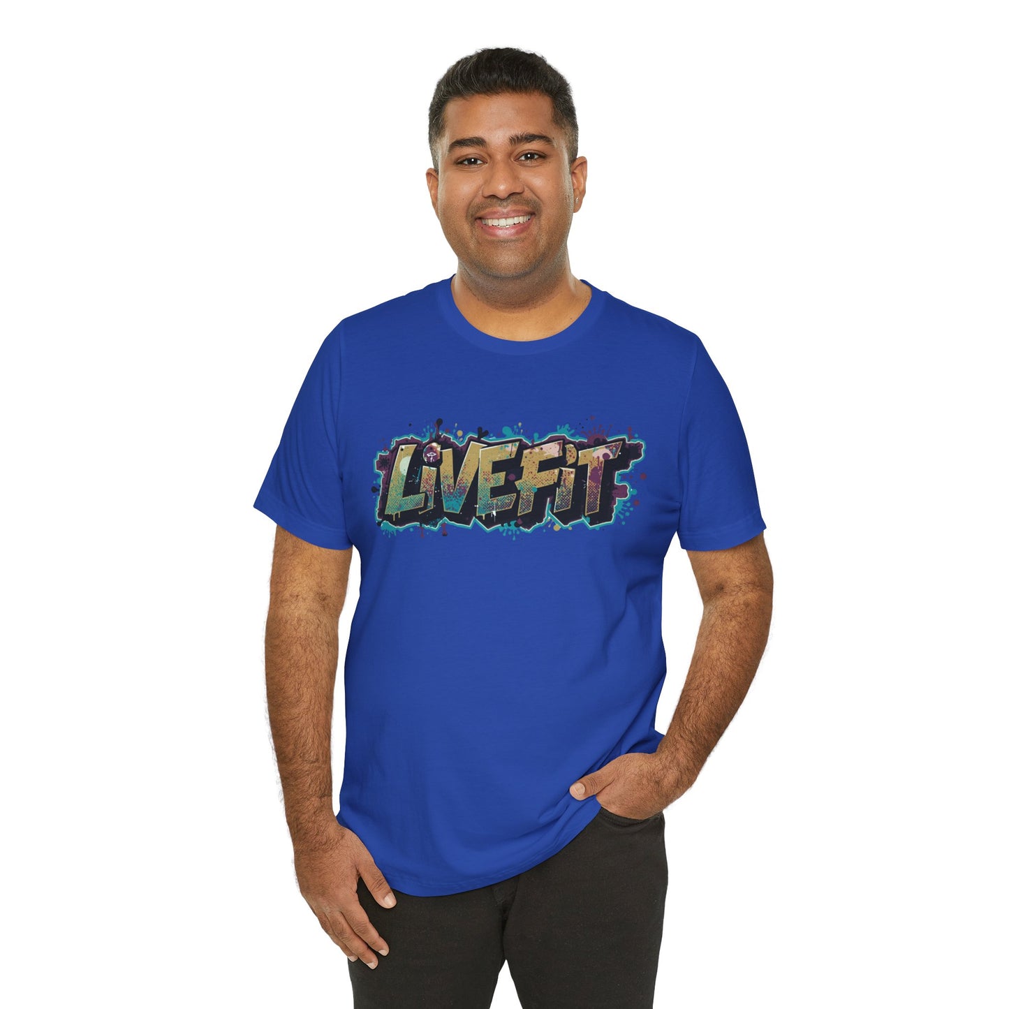 LIVE FIT Graphic Fitness Tee - Motivational Workout Apparel
