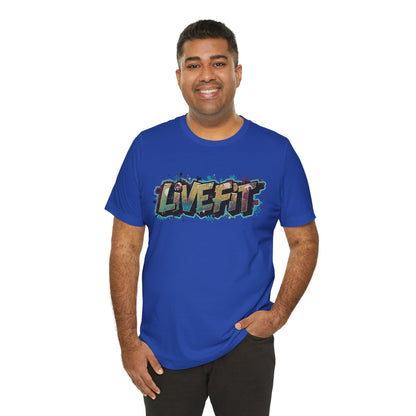 LIVE FIT Graphic Fitness Tee - Motivational Workout Apparel