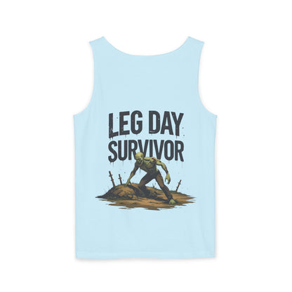 Leg Day Survivor Tank Top - Unisex Fitness Apparel, Gym Gear, Workout Clothing, Workout Gift, Funny Fitness Tee